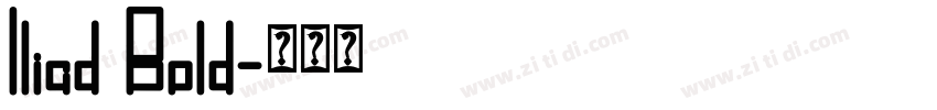 Iliad Bold字体转换